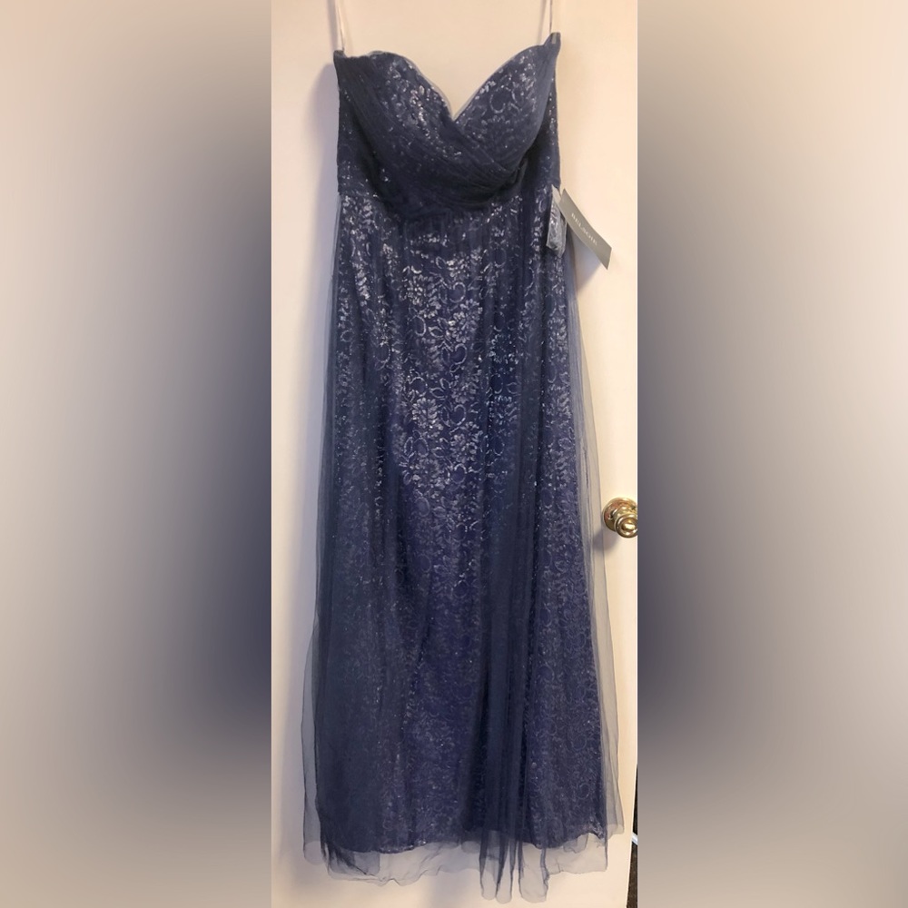 NWT Belsoie by Jasmine strapless bridesmaid/formal deeppurple color dress size18